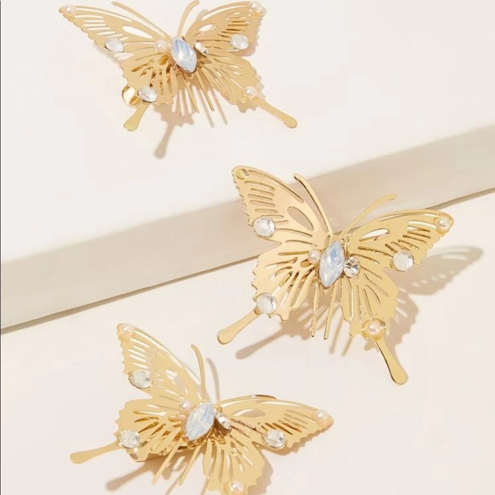 NWT Butterfly Hair Clips